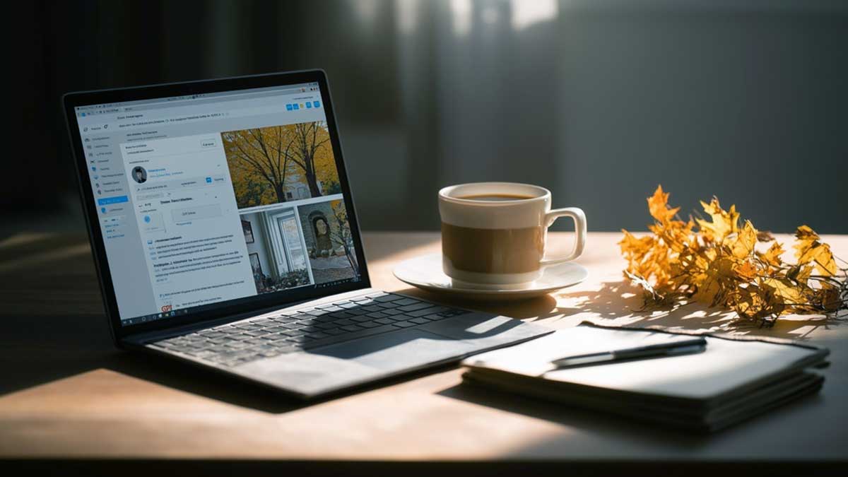 Laptop open searching job boards