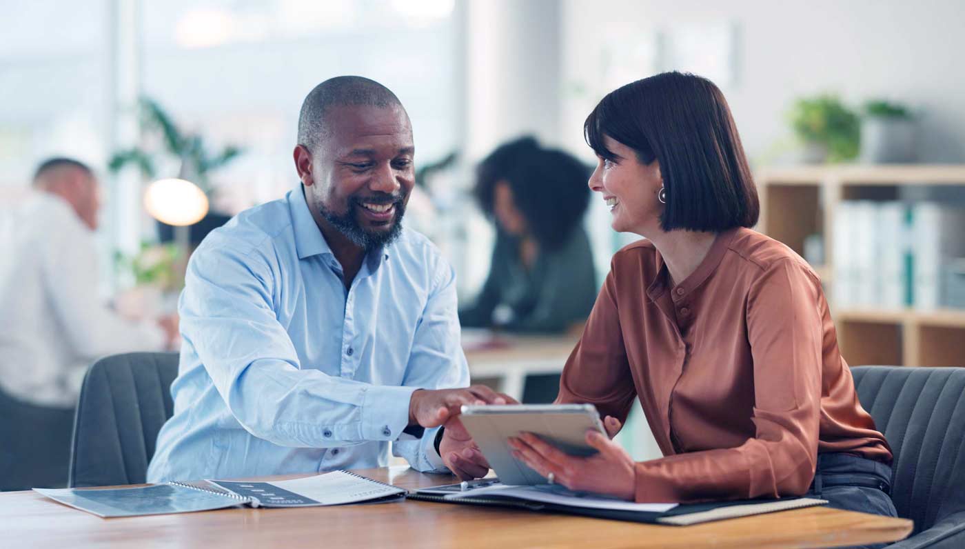 Couple meeting about Insurance policy